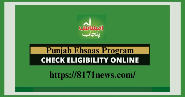 Ehsaas Online Check Program 8171 New Today Update 2024