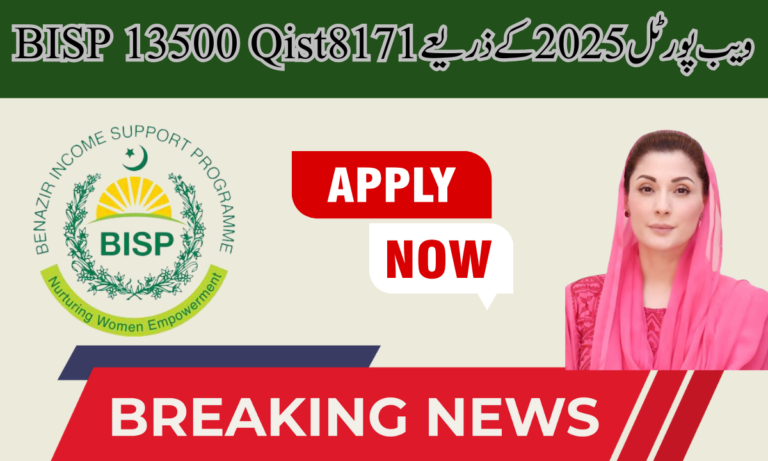 ویب پورٹل 2025 کے ذریعے 8171 BISP 13500 Qist
