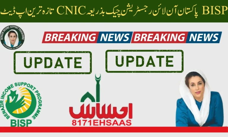 ابھی CNIC کے ذریعے چیک کریں۔ بے نظیر انکم سپورٹ پروگرام کے لیے آن لائن رجسٹریشن شروع ہو گئی ہے۔