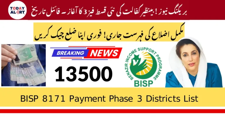 BISP 8171 Payment Phase 3 Districts List May 2025