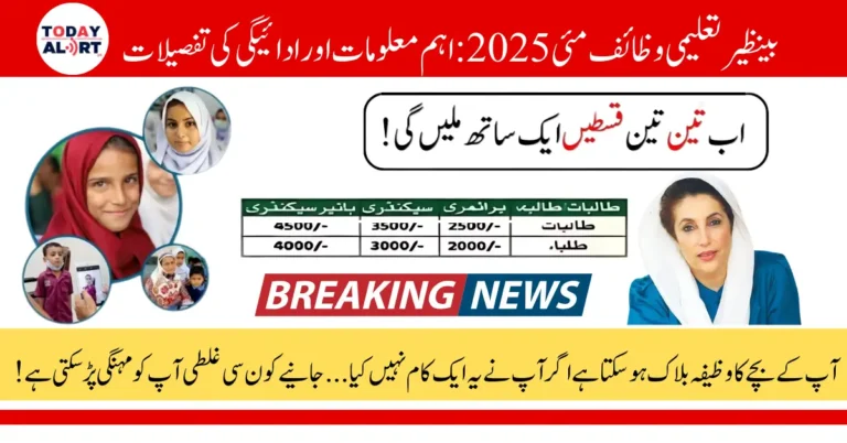 Benazir Taleemi Wazaif Payment May 2025 Eligibility Details